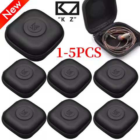 1-5PCS KZ Case Earphone Box Bluetooth Headset Case Square Portable Compression Headset Storage Case 