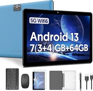 BAKEN Android Tablet, 10 Inch Tablets Android 13 with Keyboard, 7GB + 64GB, 1TB Expand, Tablet PC wi