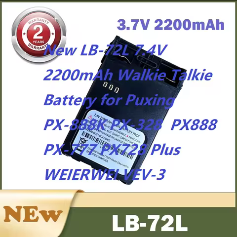 New LB-72L 7.4V 2200mAh Walkie Talkie Battery for Puxing PX-888K PX-328 PX888 PX-777 PX728 Plus WEIE