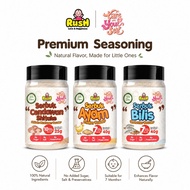 Rush Baby Food Seasoning Powder Halal – Chicken 40g / Cheese 35g / Anchovy 40g – Natural Taste Enhan