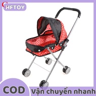 HFTOY Xe đẩy búp bê em bé áp dụng cho búp bê 9-12inch hoặc búp bê em bé 25-30cm trẻ em bé gái