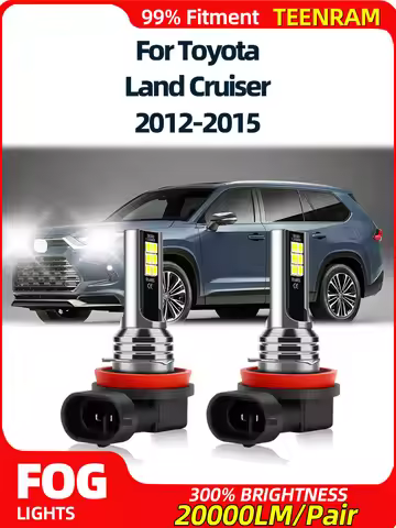 H11 H8 H9 CSP Chips Fog Lights Bulbs 20000LM Car Fog Lamps 12V 6000K White For Toyota Land Cruiser 2