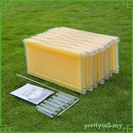 [PrettyiaedMY] 7x Apiculture Frame Kit with Extraction Tubes 18x9.6x1.8inch User Friendly