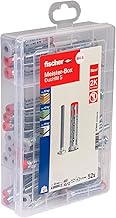 fischer Meister-Box DuoHM Cavity Dowel + Screw TX, Tool Box with 52 Dowels and Screws, Plate Anchors