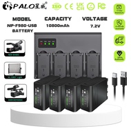 PALO NP-F970-D 4 slot charging NP-F980D Battery  For Sony NP F980 F970 F960 F550 F750 10800mAh