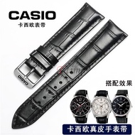 Leather Watch Band for Casio MTP1375 1183 1303 1370 1384 Flat End Men Women Bracelet 18mm 19mm 20mm 21mm 22mm 24mm Cowhide Straps Pin Buckle