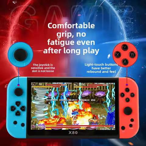 X80 Game Console 7-inch Large Screen with TV Wind Fire Boy Arcade Joystick All-in-one Machine PSP Ha