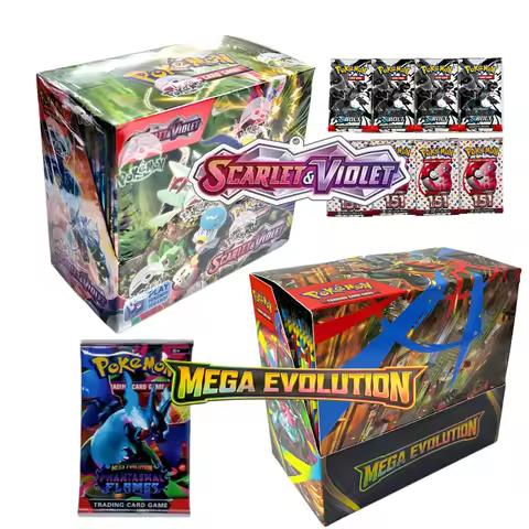 MEGA EVOLUTION SCARLET&VIOLE 360PCS/Set Pokemon Card 151 Prismatic Evolutions Black Bolt English Boo
