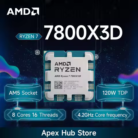 NEW AMD Ryzen 7 7800X3D L3=96M 5NM DDR5 Processor 120W 4.2GHz 8-Core 16-Thread R7 7800X3D Socket AM5