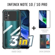 Hard Case Fusion Sliding INFINIX NOTE 10 / INFINIX NOTE 10 PRO / INFINIX NOTE 10 PRO NFC / INFINIX HOT 10s / INFINIX HOT 10 PLAY / INFINIX HOT 11 PLAY Paket 3in1 Free Tempered Glass Layar Handphone dan Skin Carbon
