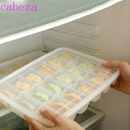 CABEZA Microwave Thawable Dumpling Box, Transparent Stackable Frozen Dumpling Box, Multifunctional Plastic Sealed Fresh-Keeping Dumpling Container Refrigerator