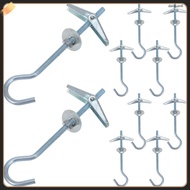 💍 10Pcs Cangkuk Besi Perak Gantung Siling untuk Taman - Penggantung Dinding Tanaman