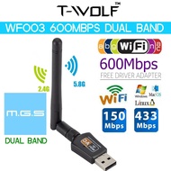 T-WOLF WF006 001 002 003 ANTENNA 600MBPS WIRELESEE USB WIFI ADAPTER. LIKE WN725N WN727N WN821N WN823
