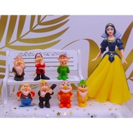 Snow White & 7 Dwarfs Figurines / Cake Topper (8 Pcs A Set)