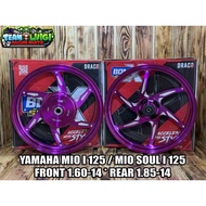 BOM X DRACO CNC MAGS 14s 6 SPOKES YAMAHA MIO I 125 / MIO SOUL I 125 100% THAILAND MADE
