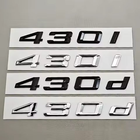 3D ABS Car Letters Logo 430i 430d Badge Sticker Emblem Decals For BMW 4 Series 430i 430d G22 G26 G23