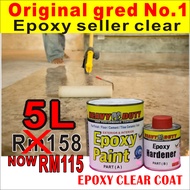 5L CLEAR EPOXY HEAVY DUTY PAINT / epoxy floor paint / cat epoxy lantai / epoxy primer floor / epoxy 