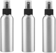 3 Pcs Aluminum Fine Mist Spray Bottle with Black Pump Sprayer Empty Sample Atomizer Containers for E