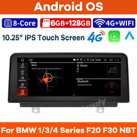 Android Car Video Player for BMW 1 Series F20 F21 Series 3/4 F30 F32 NBT Auto Radio GPS Stereo CarPl