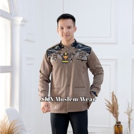 SKN Koko Semi Jas Motif Lengan Panjang Jaskoko Premium M L XL XXL Hitam Putih Abu Navy Atasan Pria D