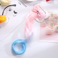 Gratis Ongkir - Aksesoris Wig Model Pita / Rambut Palsu Warna Gradasi / Jepit Rambut Anak Extension