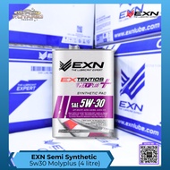 EXN LUBE Engine Oil - 5w30 (4 Litre) - Semi Synthetic Engine Oil - Molyplus - Passenger Car