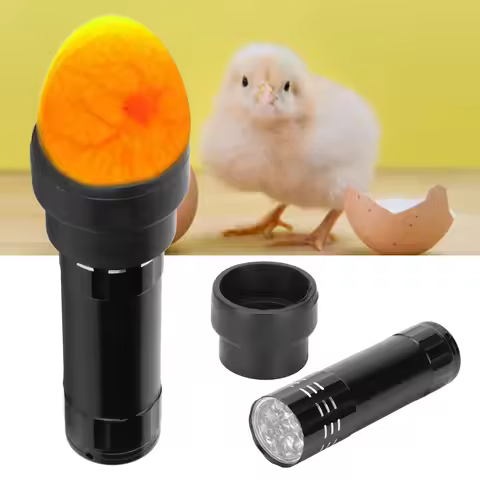 Egg Tester Egg Candler Tester 9 Lamp Cool Light Egg Candler with Lanyard for Chickens Geese Cranes Q