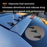 [SVK] 10Pcs Rear Roof Shark Fins Spoiler Wing Kit Universal Car Roof Spoiler Bumper Spoiler Shark Fi