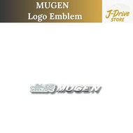 Mugen | Mugen Infinity Metal Logo Emblem [Chrome Plated/White] 0.8 (20 x 165 mm) – Model 90000-YZ8-D