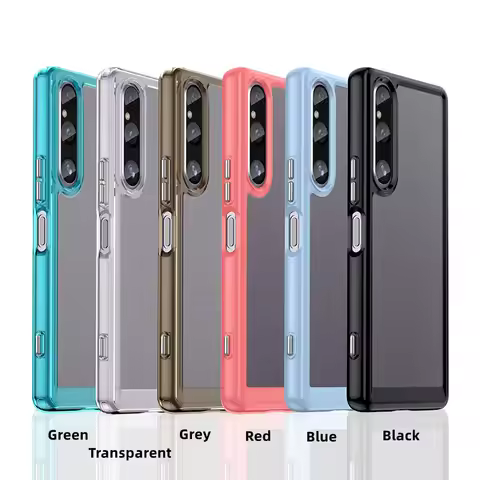 Colorfull Transparent TPU Case for Sony Xperia 10 1 VI 5 V Protective Cover Shockproof Clear Frame F