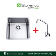 SORENTO SRTKS4040 Undermount Stainless Steel 304 Kitchen Sink Combo Set c/w Kitchen Tap/ Faucet