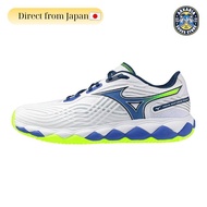 Mizuno Wave Enforce Tour 2 OC Tennis Shoes - White/Blue/Yellow