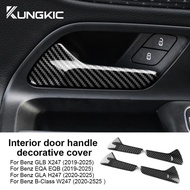 For Mercedes Benz W247 B Class GLA H247 GLB X247 EQA EQB 2019-2025 Car Door Handle Trim Cover Carbon