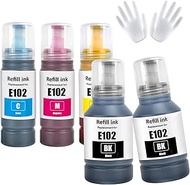 ASEKER 102 Ink Multipack Compatible with Epson EcoTank ET-2750 ET-2756 ET-2850 ET-2851 ET-2856 ET-37
