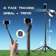 C17 Face Tracking Multifunctional Tripod Ai Follow-Up Selfie Stick Gimbal Stabilizer For Phone