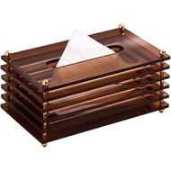 Tissue Box Storage Three-Dimensional Napkin Holder Coffee Table Paper Drawer Home Decoration 4X2D