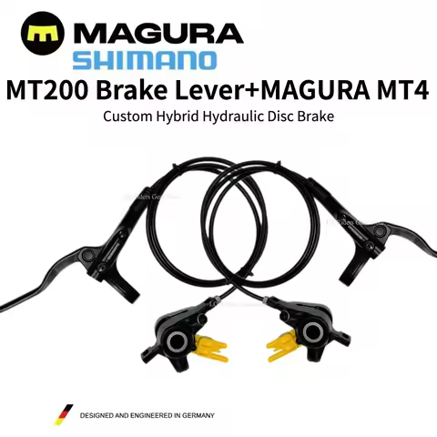 MAGURA MT4 Caliper + SHIMANO MT200 Brake Lever Custom Hybrid Hydraulic Disc Brake for MTB Mountain B