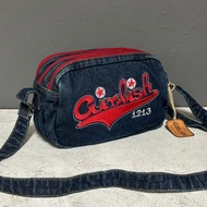 AEIOU No.93 Girlish Jeans Shoulder Bag Two Star Model (Width 9.5 Inches Height 6 Inches)