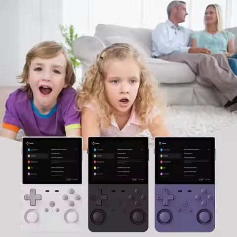 128GB/64GB For L35 Retro Handheld Video Game Console Linux System 3.5 Inch IPS Screen Portable Pocke