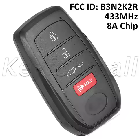 DIYKEY 433MHz B3N2K2R Remote Car Key Fob for Toyota Land Cruiser 2022 2023 2024 2025 8A Chip P4 BA 4