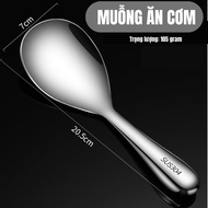 [Inox 304 Cao Cấp] Muỗng Muôi Xơi Cơm Inox 304 Cao Cấp Kích Thước 20x7cm Thìa Xới Cơm Thép Không Gỉ 