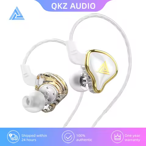 Original QKZ AK6 ARES/DMX/AKX Earphones HIFI Heavy Bass In Ear Monitor Wired Headphones With Mic Noi