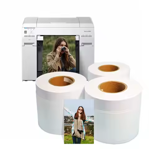 152mm*65m Roll Dry Minilab Photo Paper 260g 6 inch RC Luster Paper Mini Roll Noritsu/Fuji Dry Printe