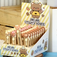 CUTTER BEAR BROWN (RANDOM) || MINI HAND CUTTER || SIMPLE CUTTER WITH CUTE BEAR MOTIF || CUTTER FOR P