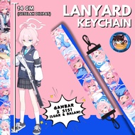 GANTUNGAN 2 Side Anime Lanyard Strap / Takanashi Hoshino Blue Archive / Custom Lanyard Like Like / k