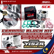 Ceramic Block Kit SCK Racing Y15 Y15ZR 63MM 65MM 66MM 68MM Super Block Forged Piston Dome FlatThrift