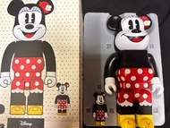 BE@RBRICK 庫柏力克熊 米妮 400%+100%（附贈展示盒）