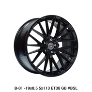【Harga untuk 1pcs】BSL-B01 HRE FF28 (Replica) - 19x8.5 5x112/114.3 ET38 GlossyBlack