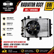 Original SYM VTS200 VTS-200 VTS 200 Radiator Assy Original with Blower Fan 19000-HMA-000 Water Tank 