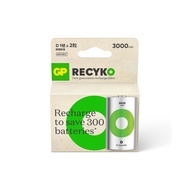 GP超霸綠再D型充電池3000mAh(2粒裝)GPRHC30DC004